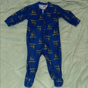 NBA Golden State Warriors Blue Baby Footie One Piece 12 months